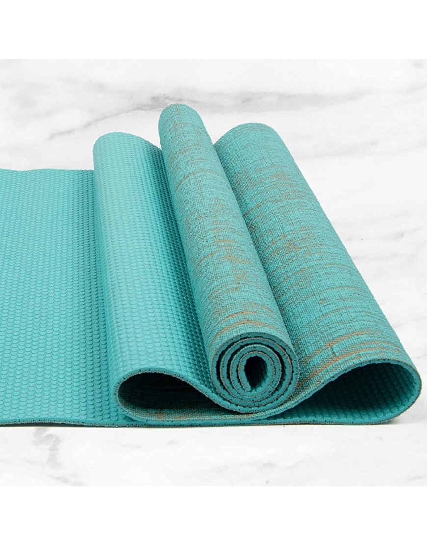Myga Jute-Yoga-Matte – Leistungsstarke vegane Boden-Trainingsmatte – umweltfreundlich biologisch abbaubare Yogamatte mit PVC-Rückseite 5 mm dick - BNTYLVM5