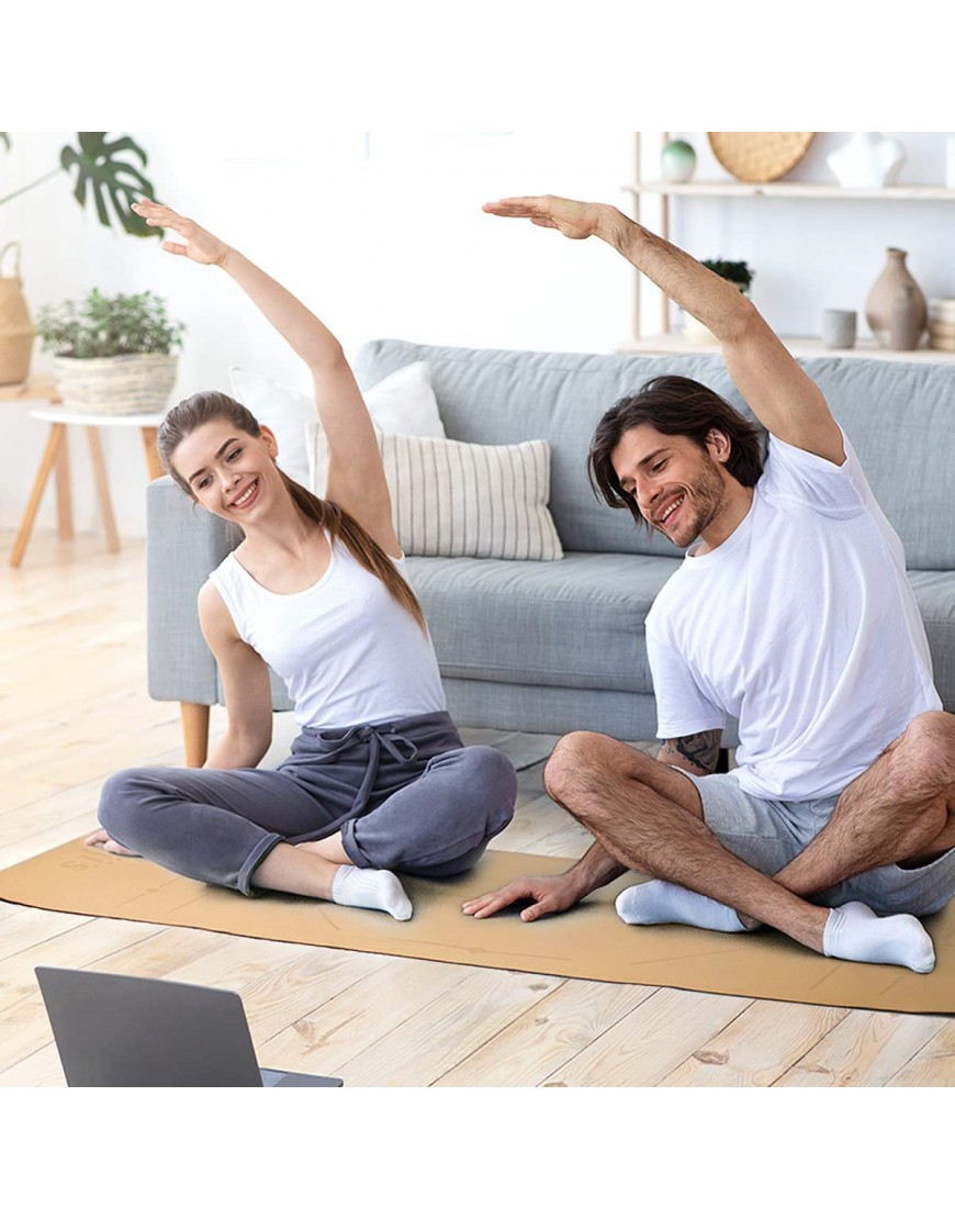 Reise Yogamatte Kork für Männer & Frauen | Yoga Matte Kork Yogamatte rutschfest mit idealem Grip | Ökofreundliche Sportmatte rutschfest Workout Matte - BFNQN6K8