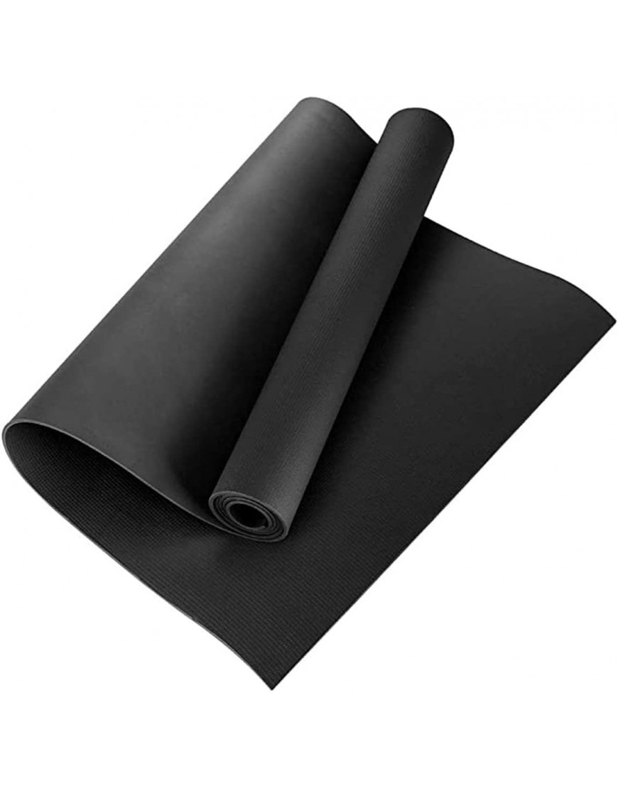 Rendeyuan Langlebige Yogamatte 4mm Einseitige Prägung Fitness Yogamatte Umweltschutz Bodenmatte Tanzmatte Schwarz - BTPMFK5V