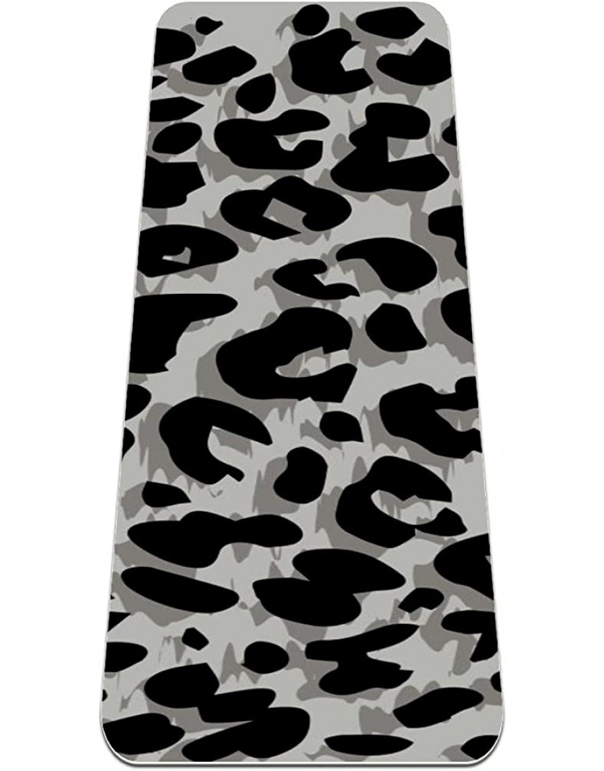 Rutschfeste Yogamatte mit abstraktem Leopardenmuster umweltfreundlich dick ideal für Pilates Yoga und viele andere Heim-Workouts 183 x 61 x 0,6 cm - BQAISNWB