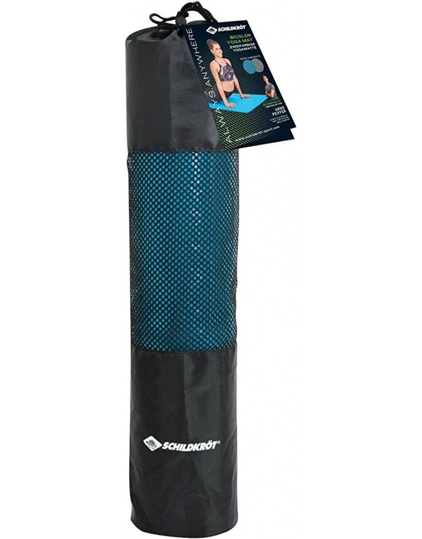 Schildkröt Fitness Yogamatte BICOLOR PVC-freie zweifarbige Matte mit Tasche - BJAWKBK8