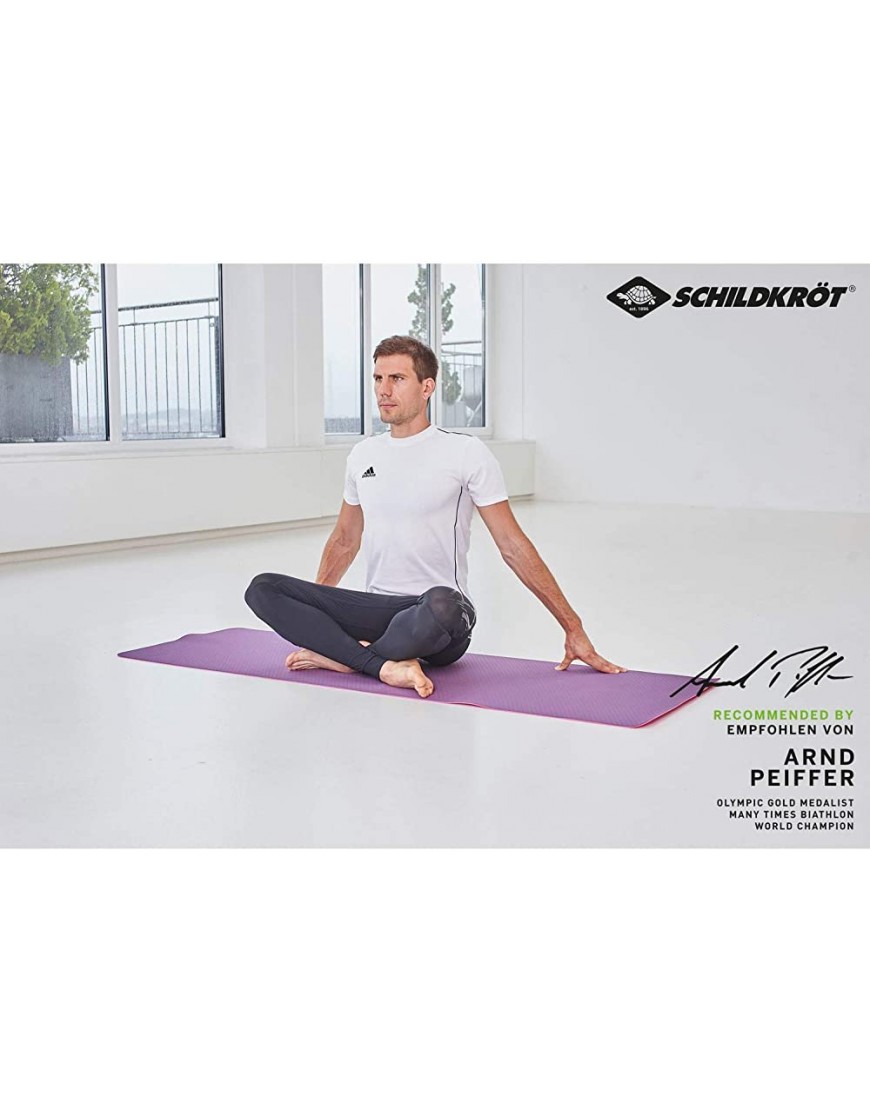 Schildkröt Fitness Yogamatte BICOLOR PVC-freie zweifarbige Matte mit Tasche - BLHRN8MA