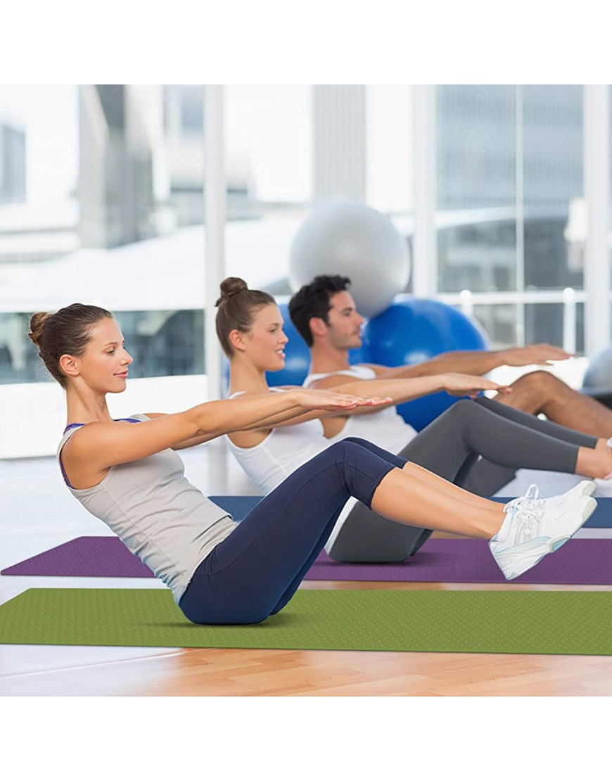 TOPLUS Yogamatte Gymnastikmatte Trainingsmatte Übungsmatte mit Tragegurt rutschfest gut für Anfänger bei Yoga für Fitness Pilates & Gymnastik 183 x 61CM - BLLFS9K3