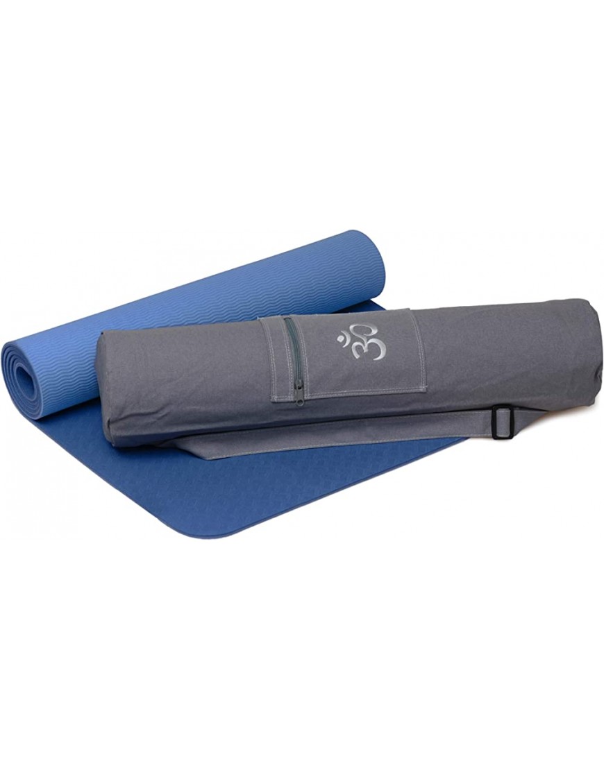Yogistar Yoga-Set Starter Edition Comfort Yogamatte Pro + Yogatasche Om Blue - BEDCUKNN
