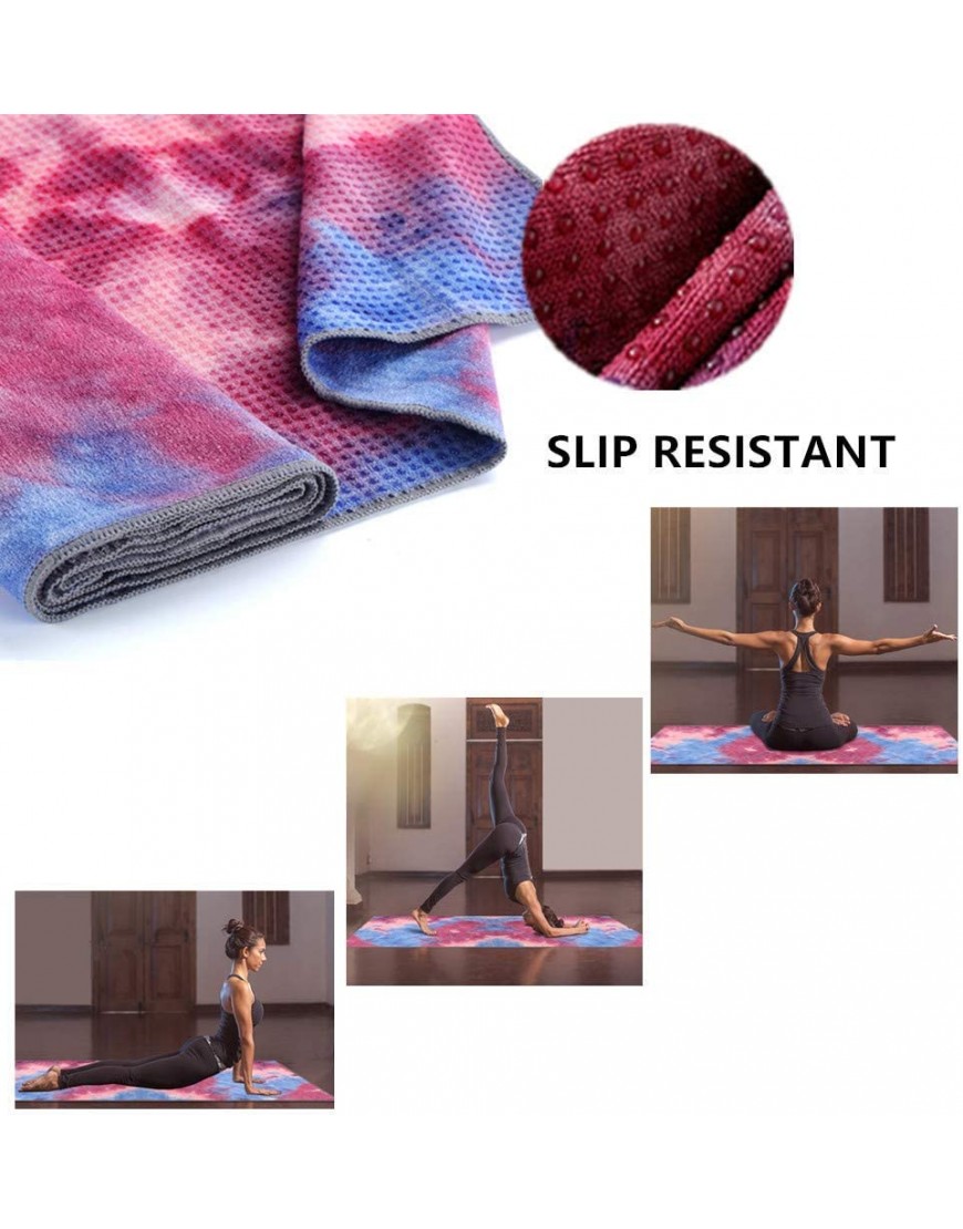 Aixcami Yoga Handtuch rutschfest Super Weich Schweißabsorbierend Hot Yoga-Handtuch für Pilates Fitnessstudio und Workout - BRVGMJDV