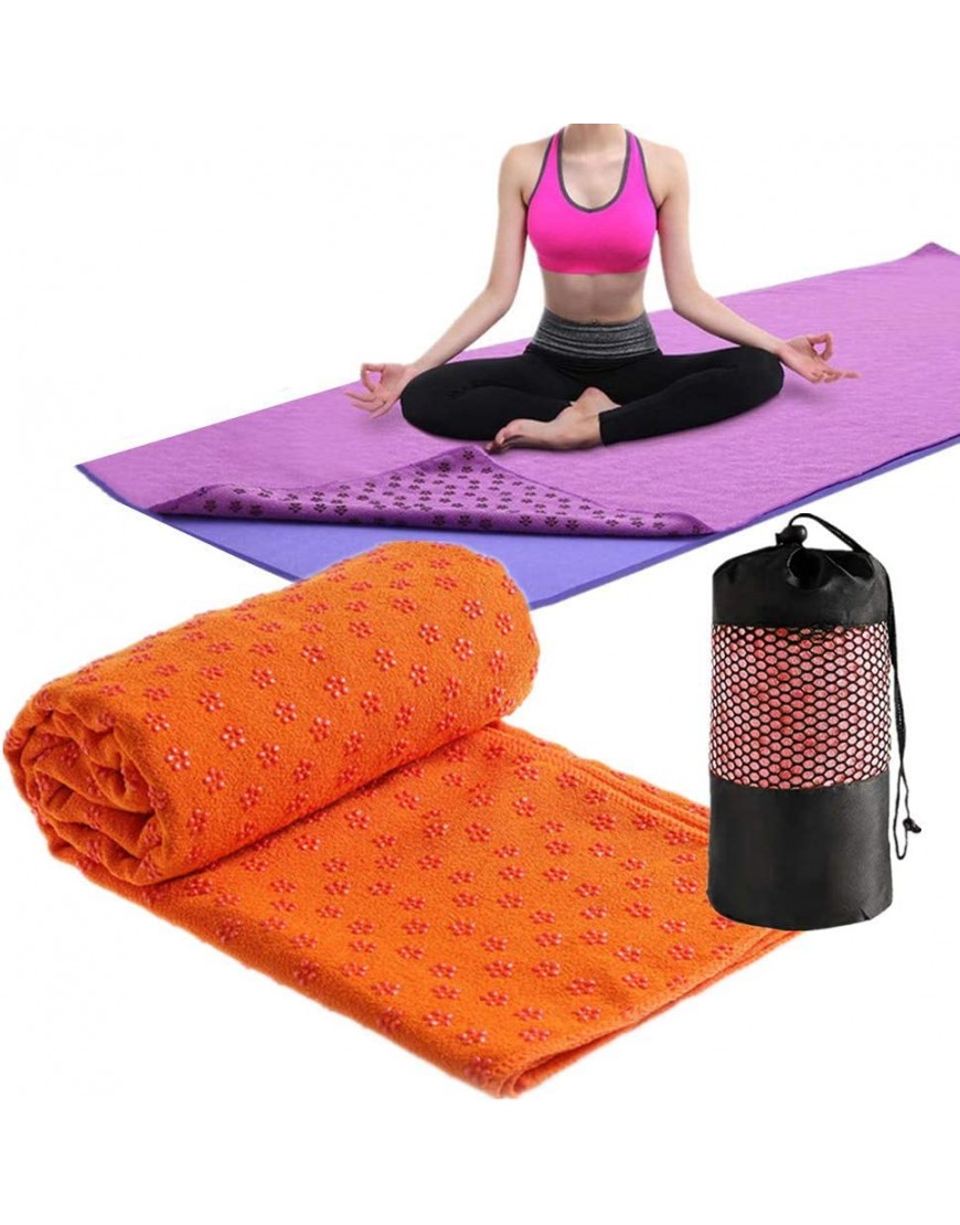Cheaonglove Fitness Handtuch Yoga Towel Mat Handtuch Heißes Yoga Handtuch Yogatücher für heißes Yoga Fitness Mats Handtuch rutschfest orange,- - BJANZBK1