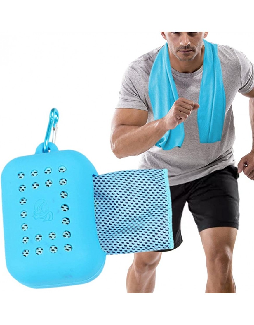 Cool Towel Superkühlendes Handtuch Coole Mikrofasertücher mit Silikonhülle Sporthandtuch für das Training im Fitnessstudio sofort kühlendes Outdoor-Sporthandtuch für Hals Gesicht und Hand Wushuang - BMGYV8J7