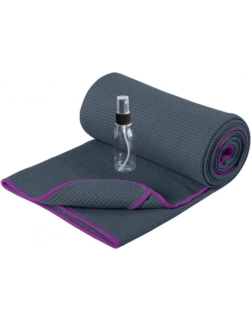 Heathyoga Anti-Rutsch Yoga-Matte Handtuch rutschfest Wet Grip- hohe Bodenhaftung Silikonbeschichtung ideal für Hot Yoga Ashtanga - BEQDAH13