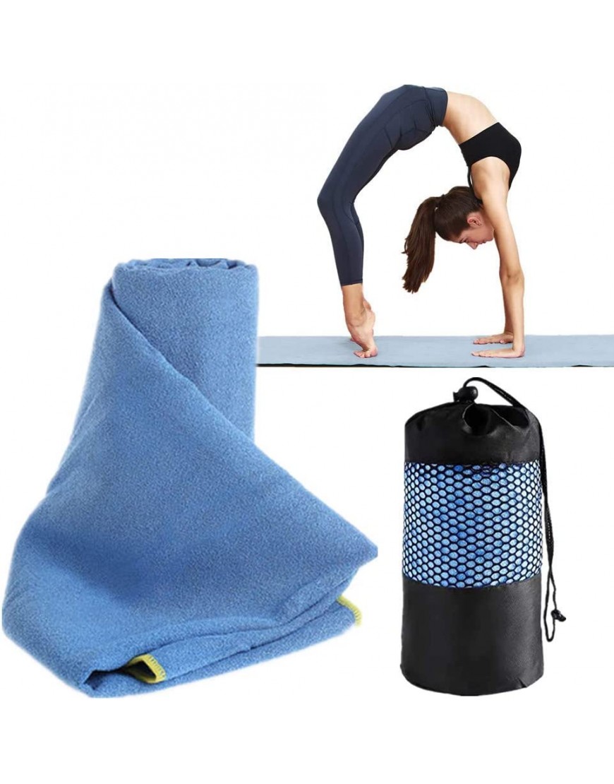 LEDDP Yoga Handtuch rutschfest Yoga Handtuch Yoga Handtücher Übungsmatte Handtuch Yogamatte Schweißtuch Yogatücher für heißes Yoga Blue,- - BFPVZ51M