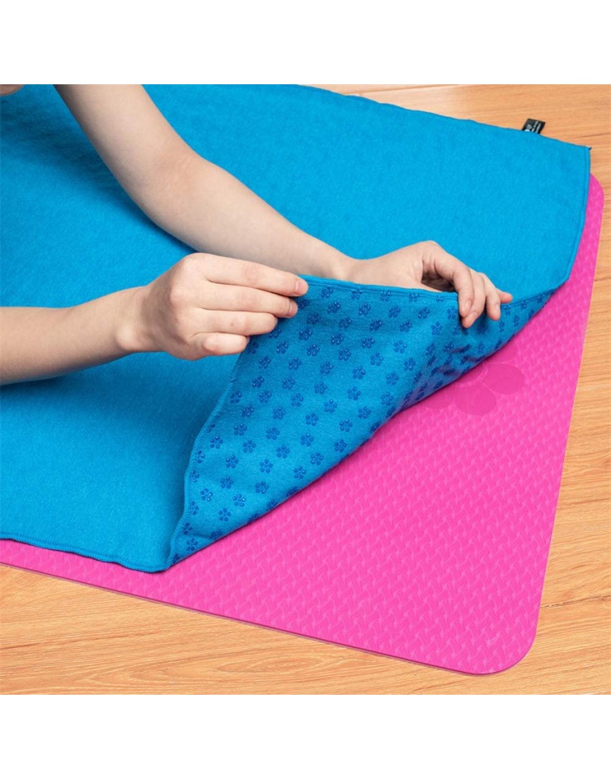 LEDDP Yoga Handtuch Yoga Handtuch rutschfest Rutschfestes Yogatuch Matte Handtuch für die Übung Yogamatte Schweißtuch Heißes Yoga Handtuch Rosered,- - BFATBJVE