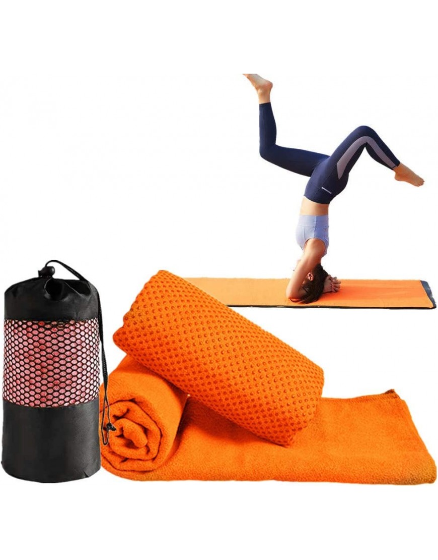 LEDDP Yogatuch Yoga Handtuch Rutschfestes Yogatuch Yogamatte Schweißtuch Heißes Yoga Handtuch Yogatücher für heißes Yoga Mat Handtuch Übungsmatte Handtuch orange,- - BRYLW7KK