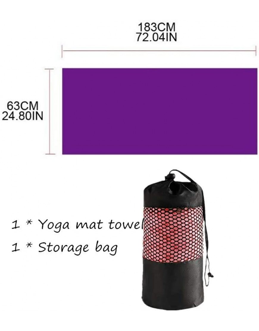 pzcvo Yoga Handtuch rutschfest Fitness Handtuch Rutschfestes Yogatuch Handtuch für Yoga Mat Yogamatte Schweißtuch Fitness Mat Handtuch Übungsmatte Handtuch - BMMZWKQK