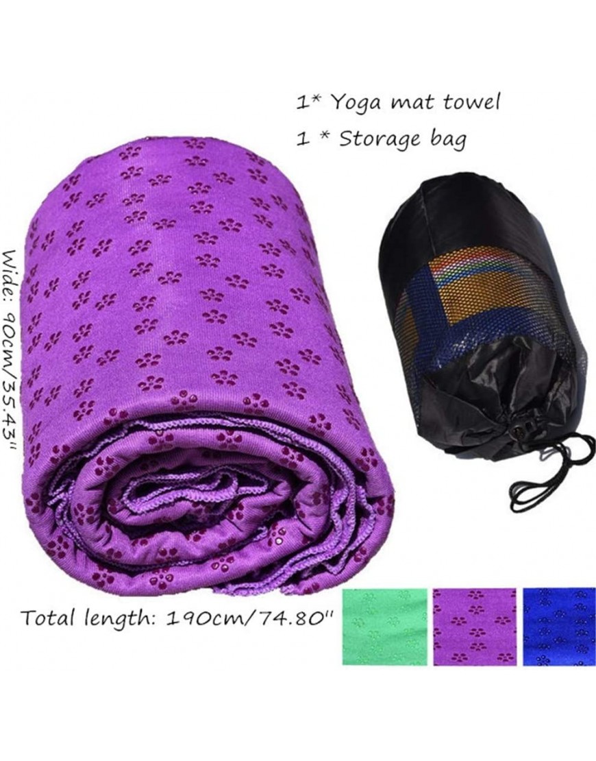 Rysmliuhan Shop Yoga-Handtuch Hot Yoga Handtuch rutschfeste Übungsmatte Handtuch Matte Handtuch für Übung Yoga-Matte Schweiß-Handtuch rutschfest Yoga Handtuch Hot Yoga Handtuch blau - BLDSGEKW