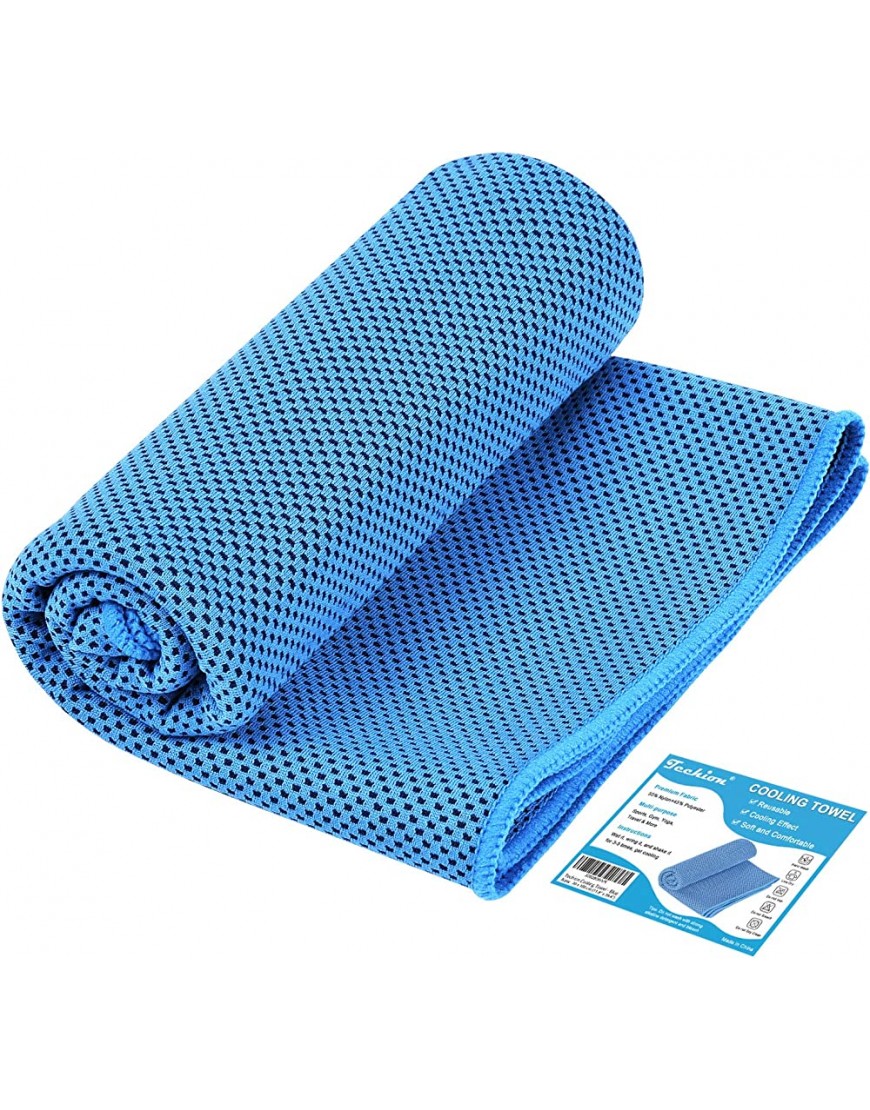 TECHION Kühlendes Handtuch weich atmungsaktiv für Yoga Sport Laufen Fitnessstudio Workout Camping Fitness - BXKZQ8QV