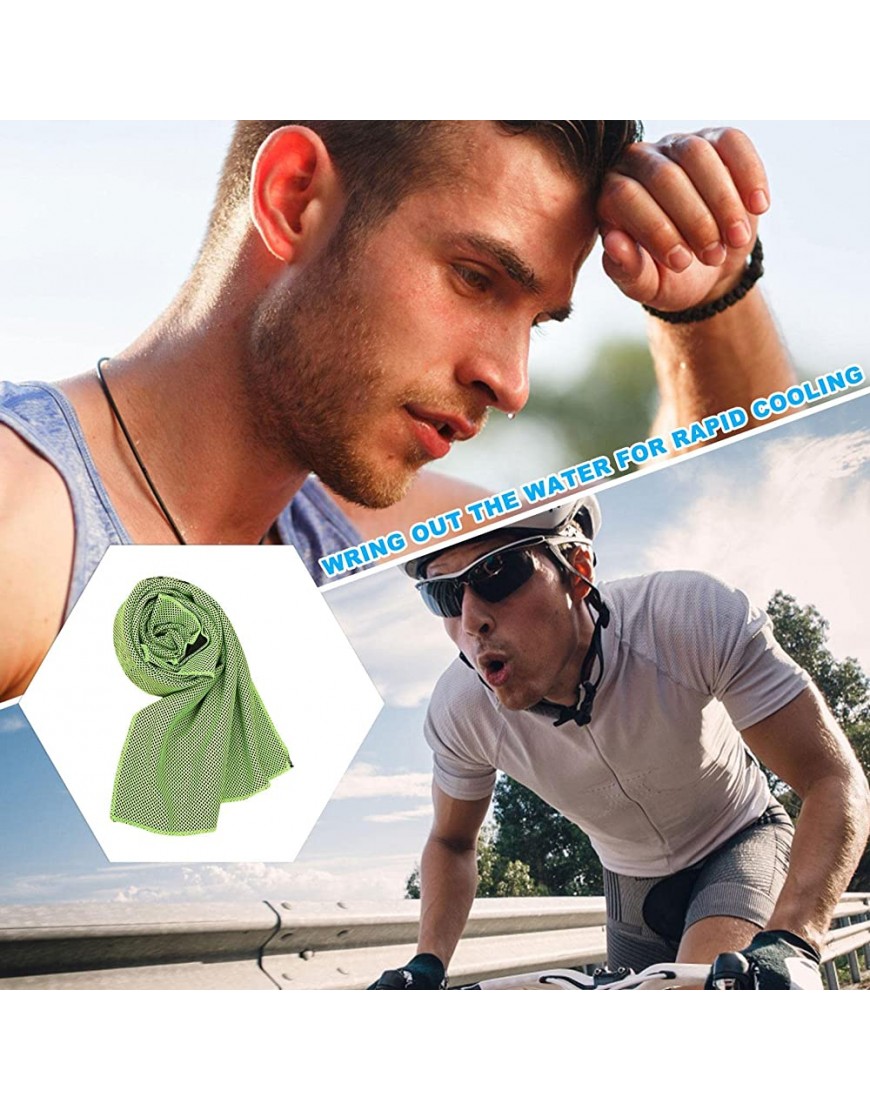 XieBro Sportkühltücher Kühlende Handtücher für den Kopf-Hals-Bereich super saugfähig Schnell trocknendes Eishandtuch für Yoga Fitnessstudio Camping Fitness Laufen - BAPSZA65