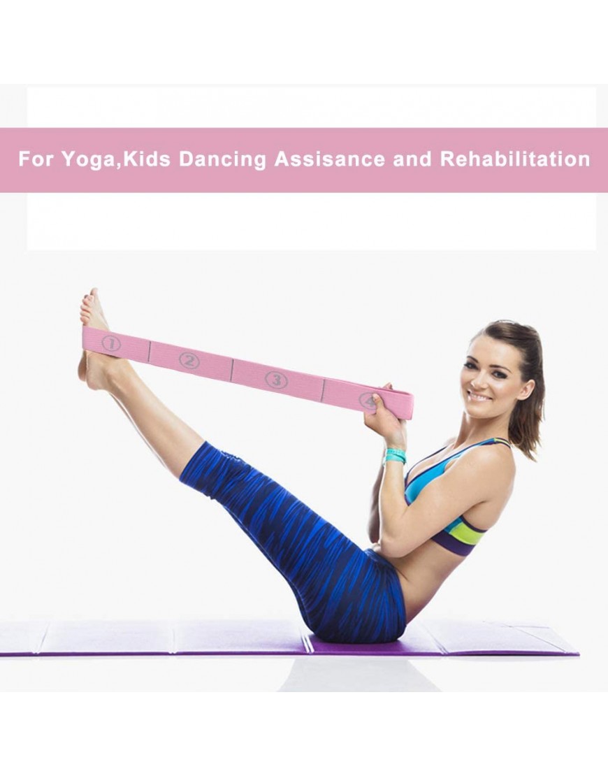 DeHub Yoga Set Yoga Stretch Gurt mit 8 Schleifen Waschbarer Leicht zu Tragender und Hochelastischer Gymnastik-Gur Ideal Stretching Band für Heißes Yoga - BTNVVA52