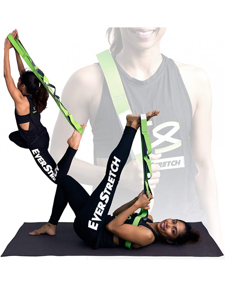 EverStretch nicht-elastisches Trainingsband mit Schlaufen Bewegen Sie Sich frei mit diesem schlaufenförmigen fitnessband mit schlaufen Premium Stretchgurt für Sport und Physiotherapie - BZSTMQDW
