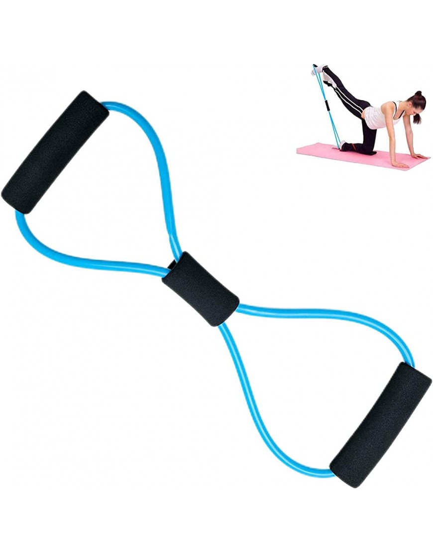 Facynde 8 geformtes Widerstandsband Yogagurt Fitness Zugseil Wort elastisches Übungsband Trainingsgeräte für körperliches Training Yoga Pilates Stretching - BDPWM752