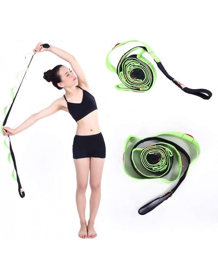 Kottle 10 feste Schleifen Anti-Rutsch strapazierfähiger Baumwolle Yoga Gurt Multi-Stretching Griffschlaufe für Flexibilität und Physiotherapie-Fitness-Übung - BSVEUMH8