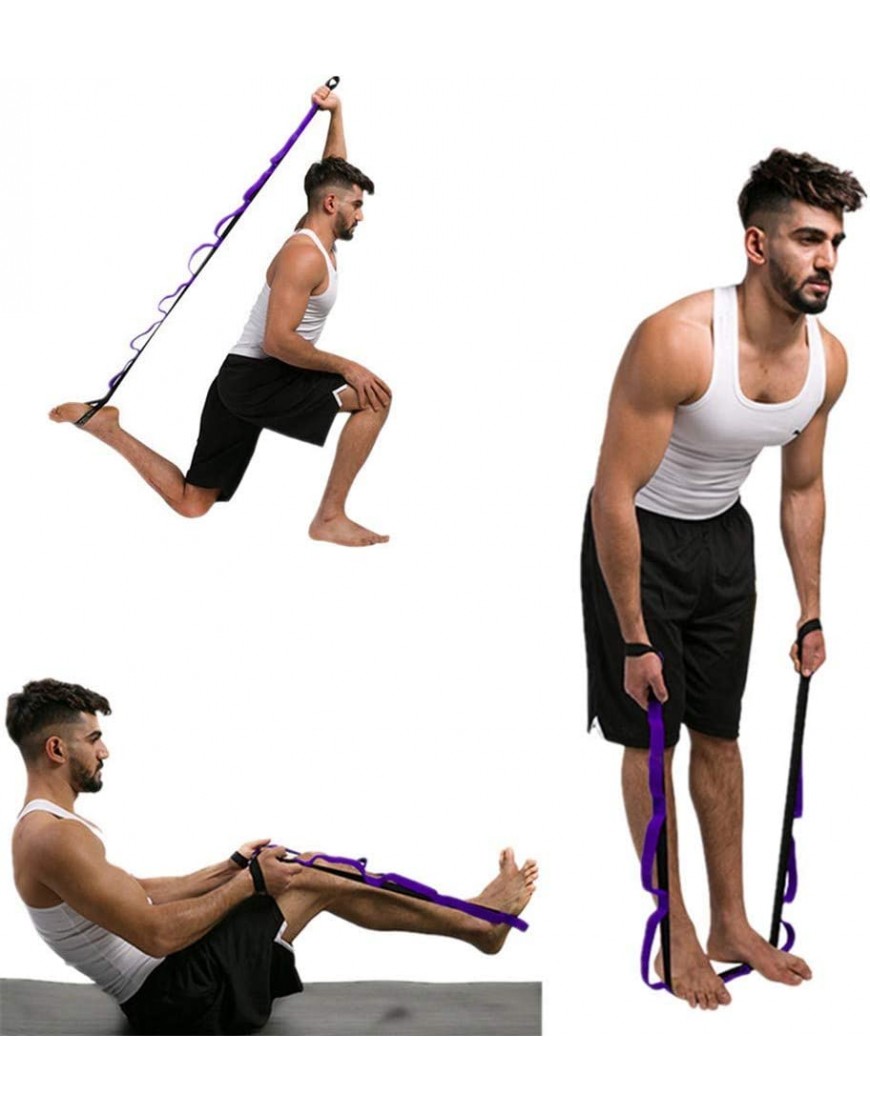 PLOT Gymnastik-Gurt Yoga Gurt 200×2.5cm Resistance Bands und Spiky Massage Ball Stretchgurt für mehr Beweglichkeit Fitness Pilates Physiotherapie Stretch-Gurt - BIZCXJWH