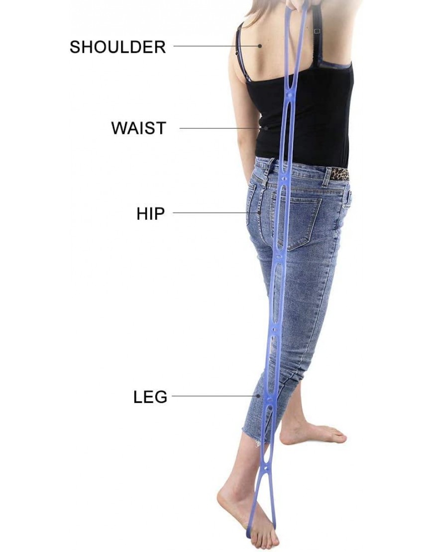 Ufolet Praktisches Stretchband Kleiner Yoga-Gurt für Muskeltraining und FitnessBlau - BYVOIAVW