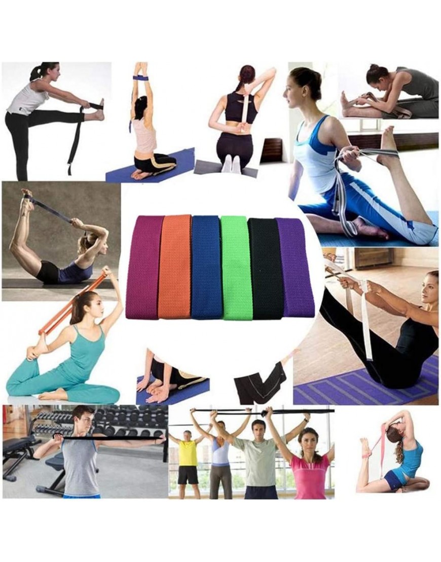 WESDOO Yoga Gurte Yogagurt Flexibilitäts-Yoga-Gurt Yoga-Gurt zum Dehnen Perfekt zum Halten von Posen Yoga Strap Verstellbarer Yoga-Gürtel aus Baumwolle - BMFIS6K7