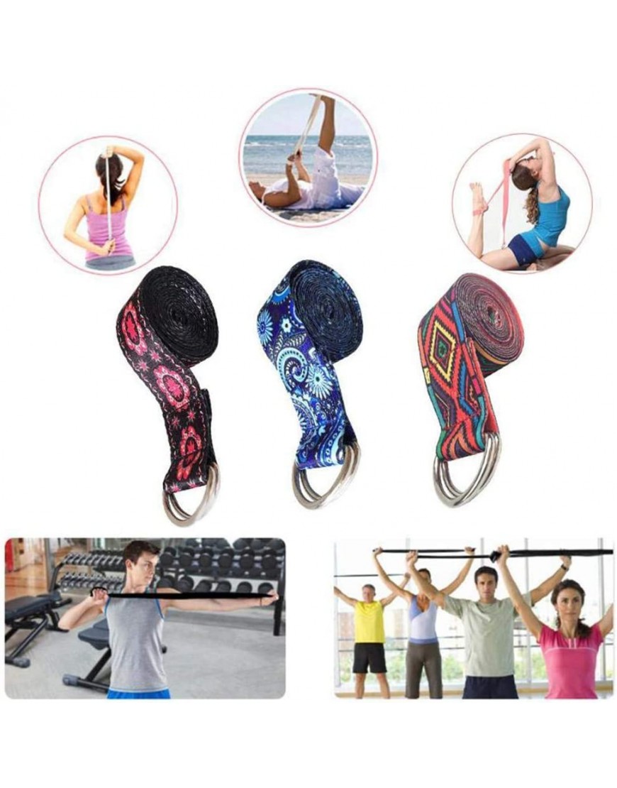 Yoga Gurt Yogagurt Fitness-Übung Yoga-Gürtel Yoga-Gurt zum Dehnen Yoga-Gurte zum Dehnen Flexibilitäts-Yoga-Gurt Yoga Strap Baumwollgürtel - BTAYZ8K4