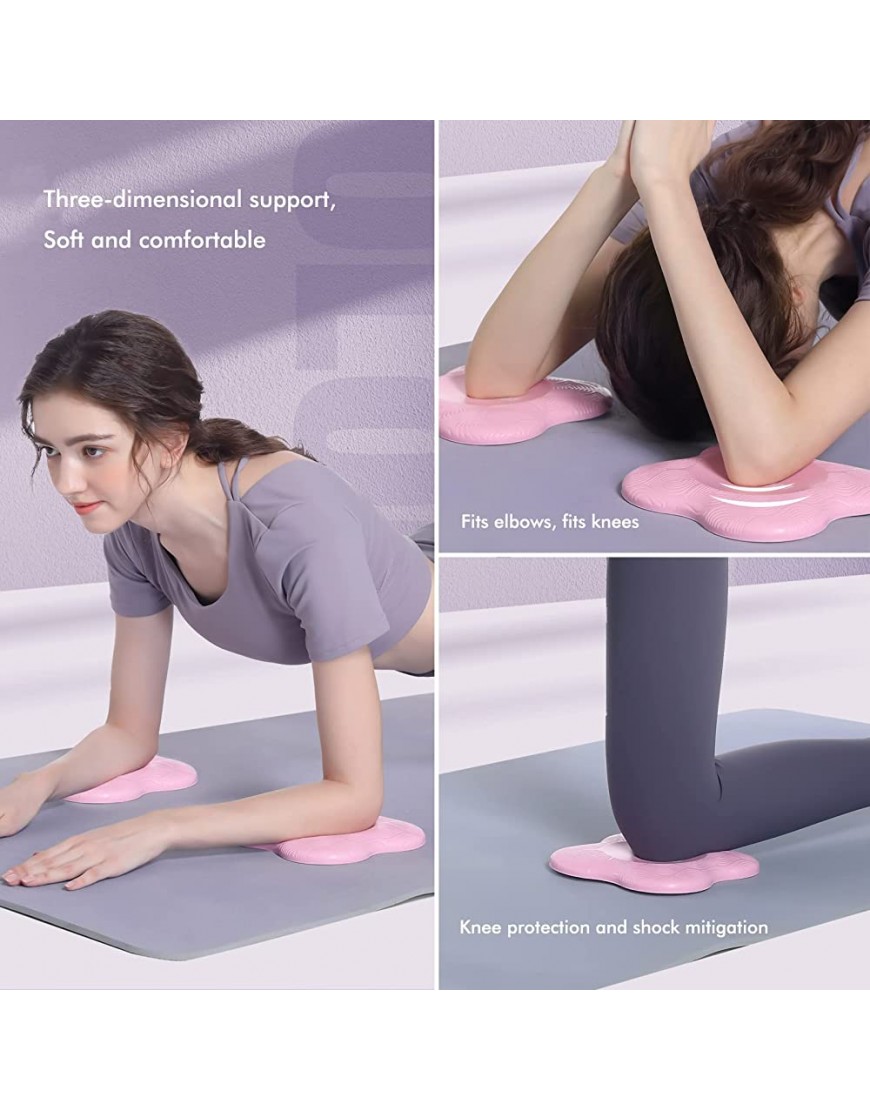 2 Stück Kniekissen Yoga Rutschfest Knieschoner Matte für Schutz von Knien Händen Handgelenken und Ellenbogen Rosa 20 x 20cm - B09Y1NXFBH