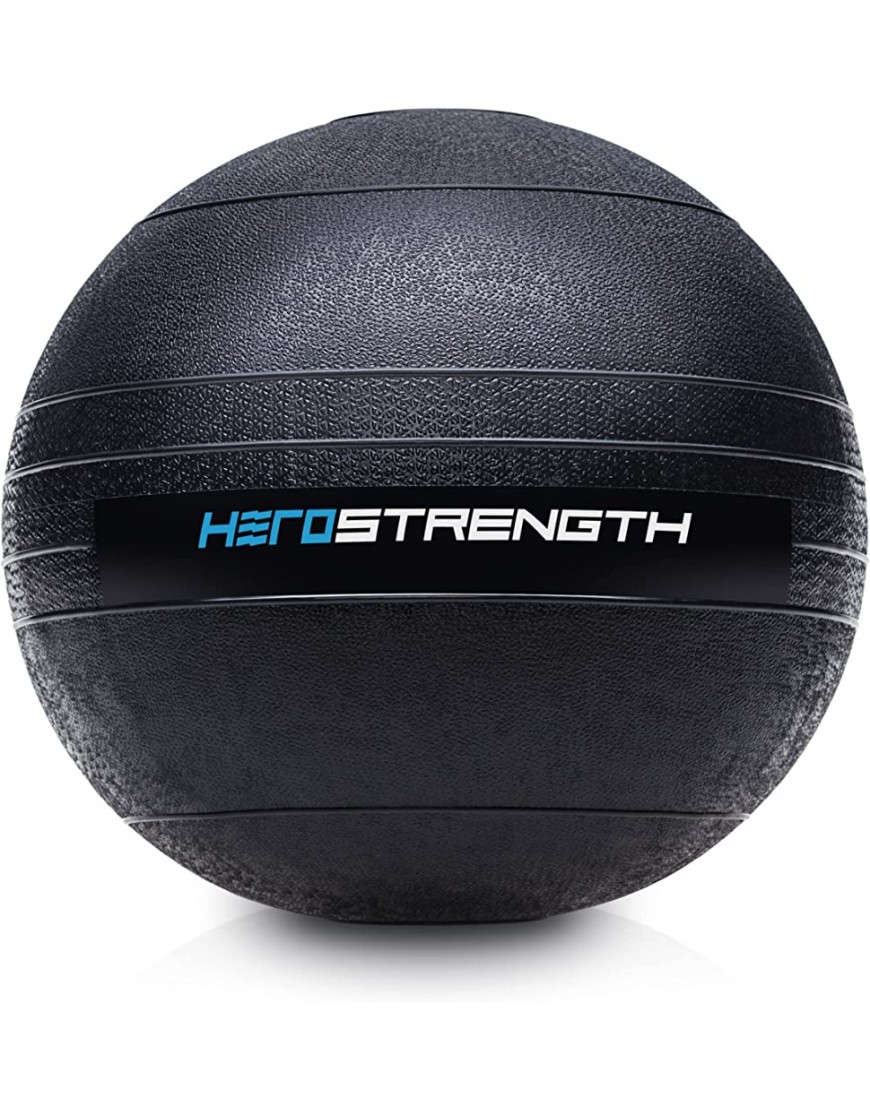 Hampton Fit HeroStrength® Slam Ball | Gewicht: 4,5 kg | Durchmesser: 22,9 cm | Farbe: Dunkelblau Schwarz -