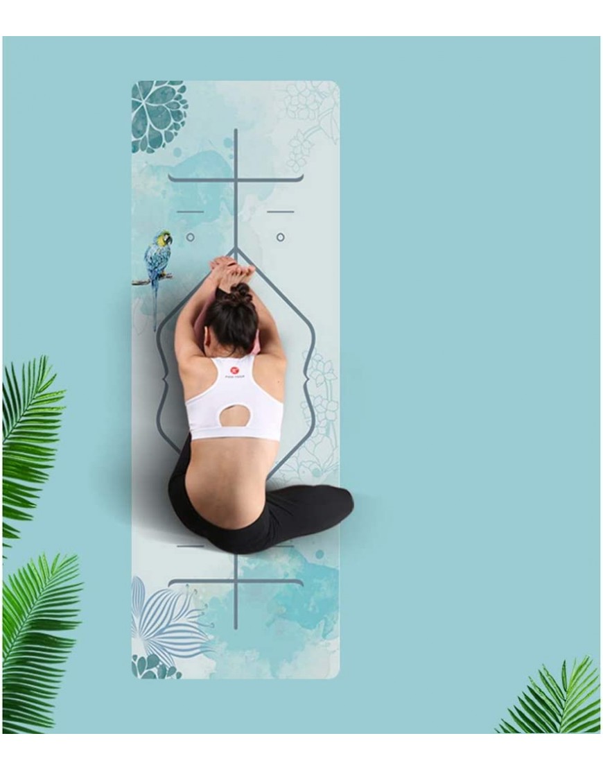 XMING Yoga-Matte Weibliche Verbreiterte verdickte Anfänger Sport Yoga Decke Verlängerte Anti-Rutsch-Fitness Home-Matte Fitness-Matte Color : D Size : 183cm*61cm*8mm - BZOPB7KB