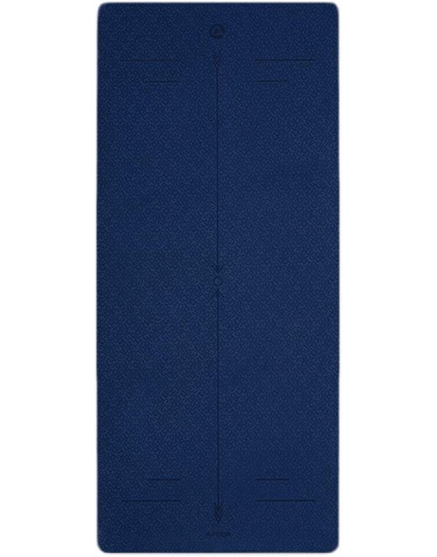 XMING Yoga-Matte Weibliche Verbreiterte verdickte Anfänger Sport Yoga Decke Verlängerte Anti-Rutsch-Fitness Home-Matte Fitness-Matte Color : Dark Blue Size : 183cm*80cm*6mm - BYDZBK94