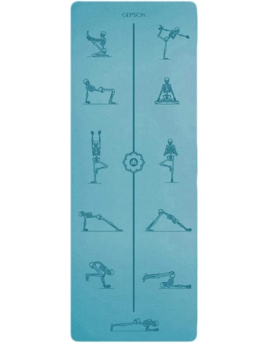 XMING Yoga-Matte Weibliche Verbreiterte verdickte Anfänger Sport Yoga Decke Verlängerte Anti-Rutsch-Fitness Home-Matte Fitness-Matte Color : Ink-Blue Colour Size : 183cm*68cm*5mm - BKZWQJD9