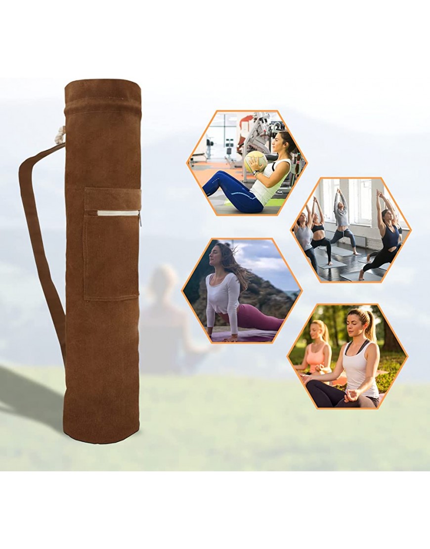Yogatasche Upkey Yoga Tasche mit Robuster Leinwand Groß Yogamatte Tasche mit verstellbaren Glatten Reißverschlüssen Tasche Yogamatte Passen Sie die meisten Yoga-Matten-Größen für Frauen und Männer - BLSPYAKD