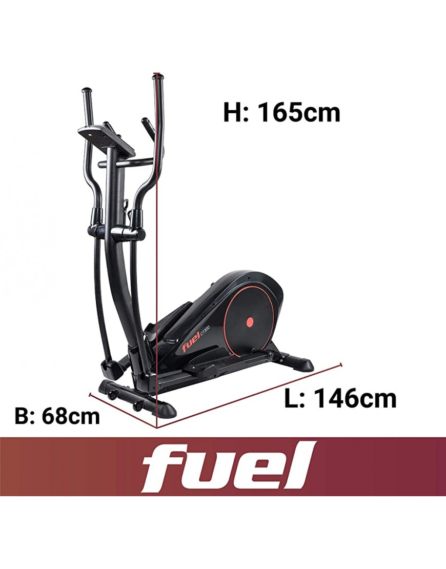 Fuel Fitness CT300 Crosstrainer Crosstrainer-Stepper für zuhause optimale Bewegung Nutzergewicht bis 150kg LCD-Trainingscomputer KINOMAP-kompatibel - BCRDV9E2