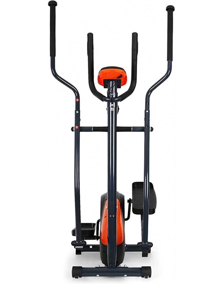 Klarfit Ellifit FX 250 Nordic Walking Ellipsentrainer Crosstrainer Handpulsmesser Trainingscomputer 8 Stufen Widerstand für Personen mit einem Gewicht bis 110kg schwarz-orange - BFQRC5J1