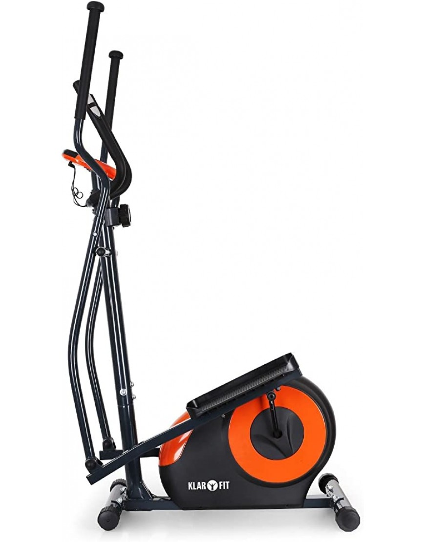 Klarfit Ellifit FX 250 Nordic Walking Ellipsentrainer Crosstrainer Handpulsmesser Trainingscomputer 8 Stufen Widerstand für Personen mit einem Gewicht bis 110kg schwarz-orange - BFQRC5J1