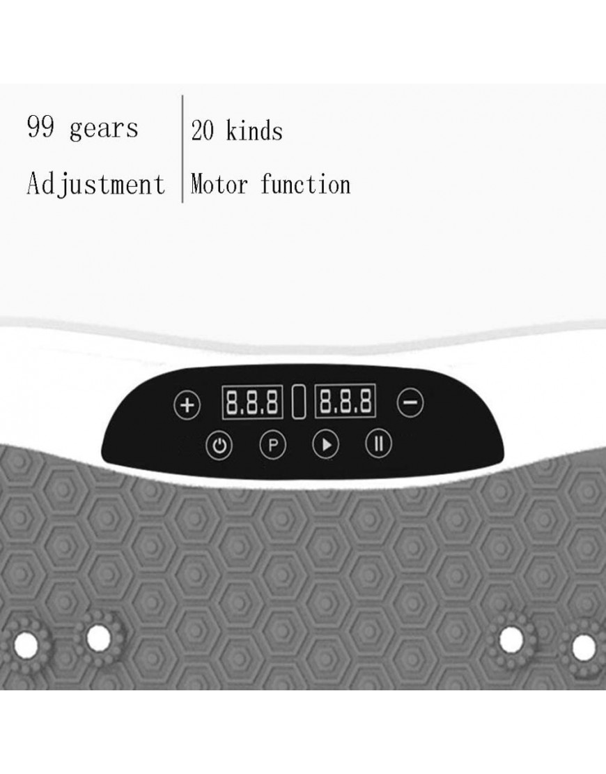 LIUXR Vibrationsplatte Multifunktion Fitness Vibrationsplatte Mit LCD-Display + Bluetooth-Lautsprechern Gewichtsverlust und Fatburner für Heimtraining und Shaping,gris 45*34 * 12cm - BVHQH272