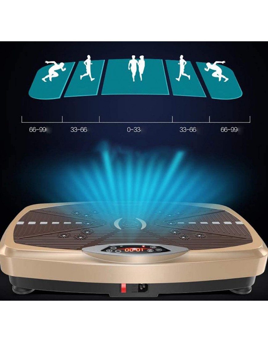 SXTYRL Unisex Vibrationsplatte Ganzkörper Trainingsgerät Fitness Vibrationsgerät Tragbare Magnetfeldtherapie-Massage 99 Stufen Geschwindigkeiten für Fettabbau - BSRSH2N9