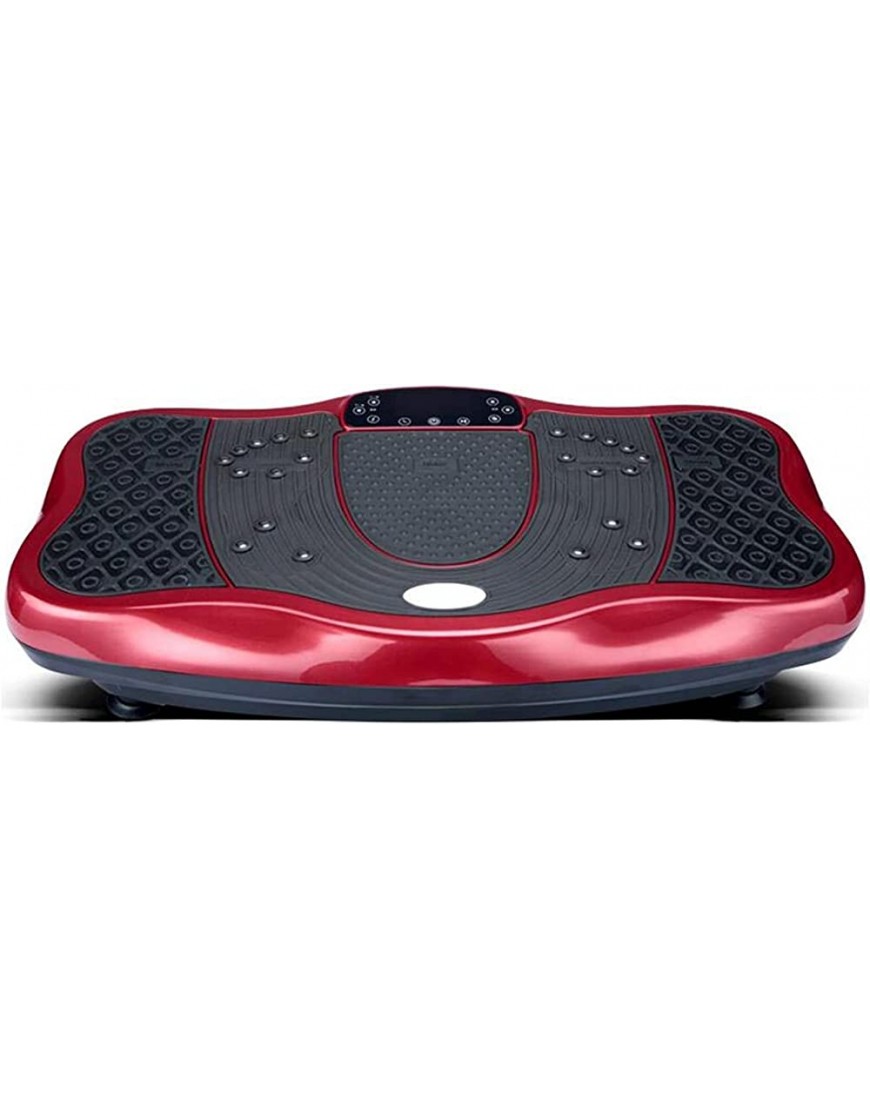 Vibrations-Power-Platten Vibrationsplattenmaschine mit Bluetooth-Lautsprecher 5 Programmmodi 2 Widerstandsbänder Vibrations-Fitnesstrainer für Gewichtsverlust und Körper Farbe: Red Plateform - BXKOZMN6