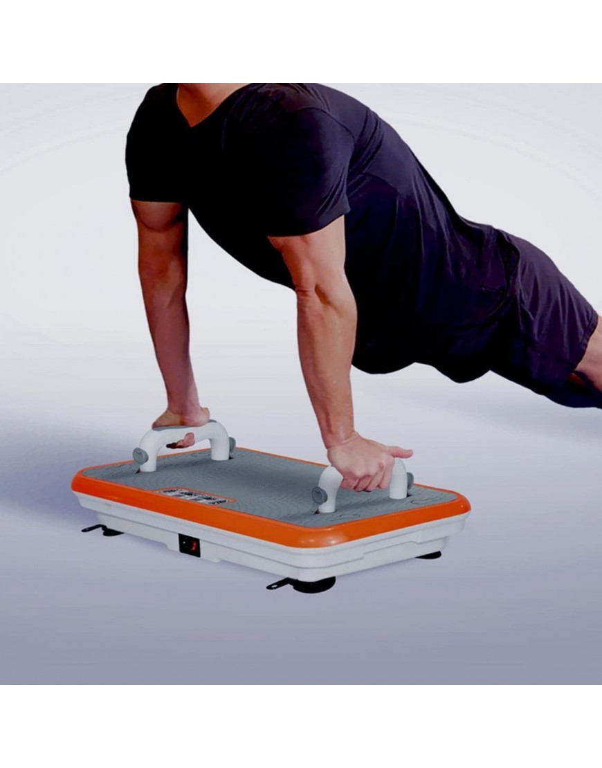 Vibro Shaper Home Gym Edition – Fitness Vibrationsplatte mit Griffen unterstützt bei Muskelaufbau und Fettverbrennung – Vibrationstrainer für alle Muskelgruppen – inklusive Fitnessbänder - BBWTAQ87