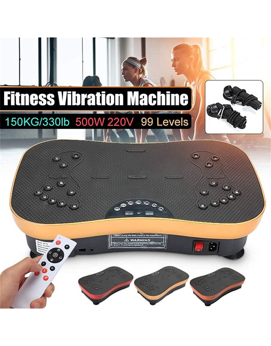 WXS Vibrationsplatte Vibrationsgerät-220V 500W ，Fitness Vibrationstrainer- Für Gewichtsverlust Und Muskelaufbau & Maximales Benutzergewicht: 150 Kg 330 Lb & 99 Stufen - BQDBI9H4