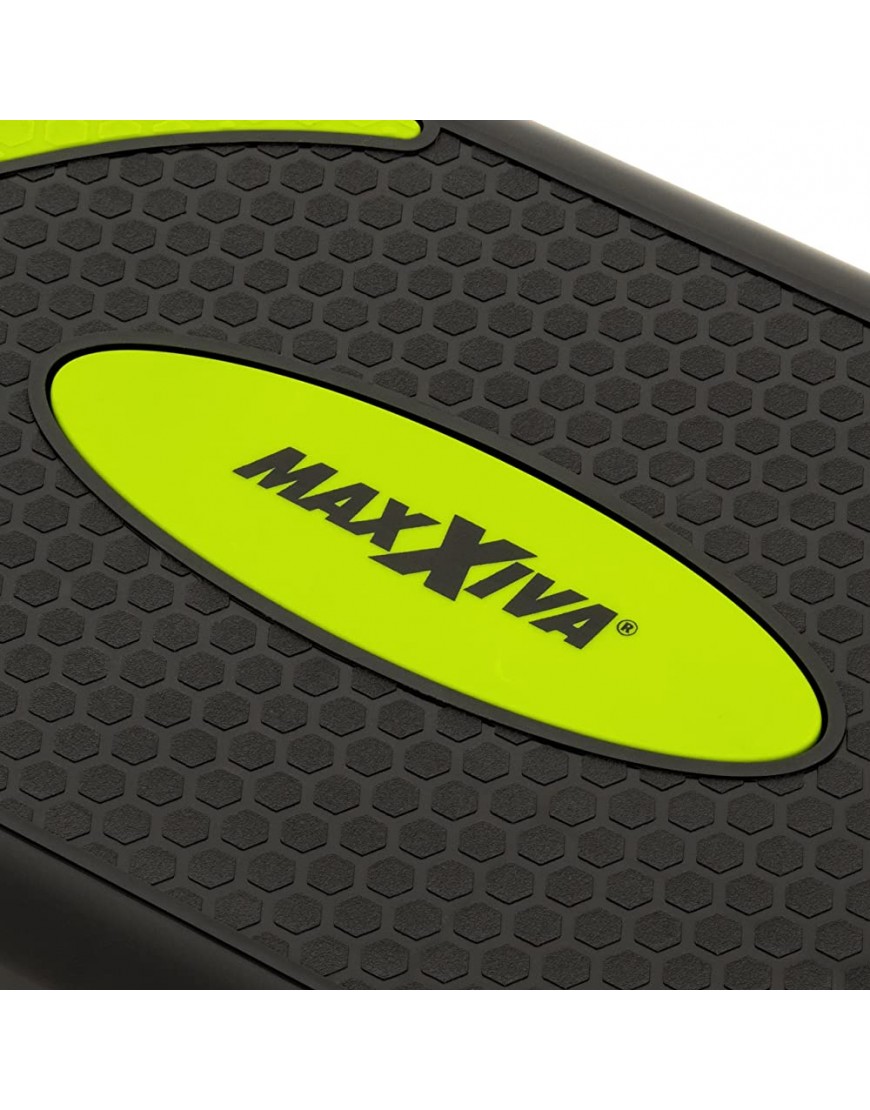 MAXXIVA Stepper Aerobic-Fitness-Steppbrett grün schwarz 80x30,5 cm höhenverstellbar 10-15-20 cm Hometrainer Fitnesstraining Workout - BRIKL486