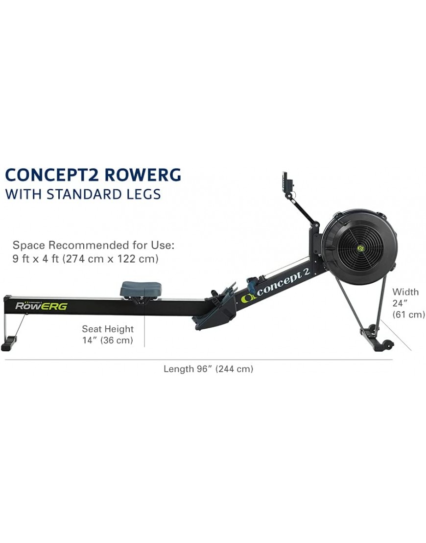 Concept2 RowErg mit Standardbeinen Rudergerät Modell D - BSRQZAAM