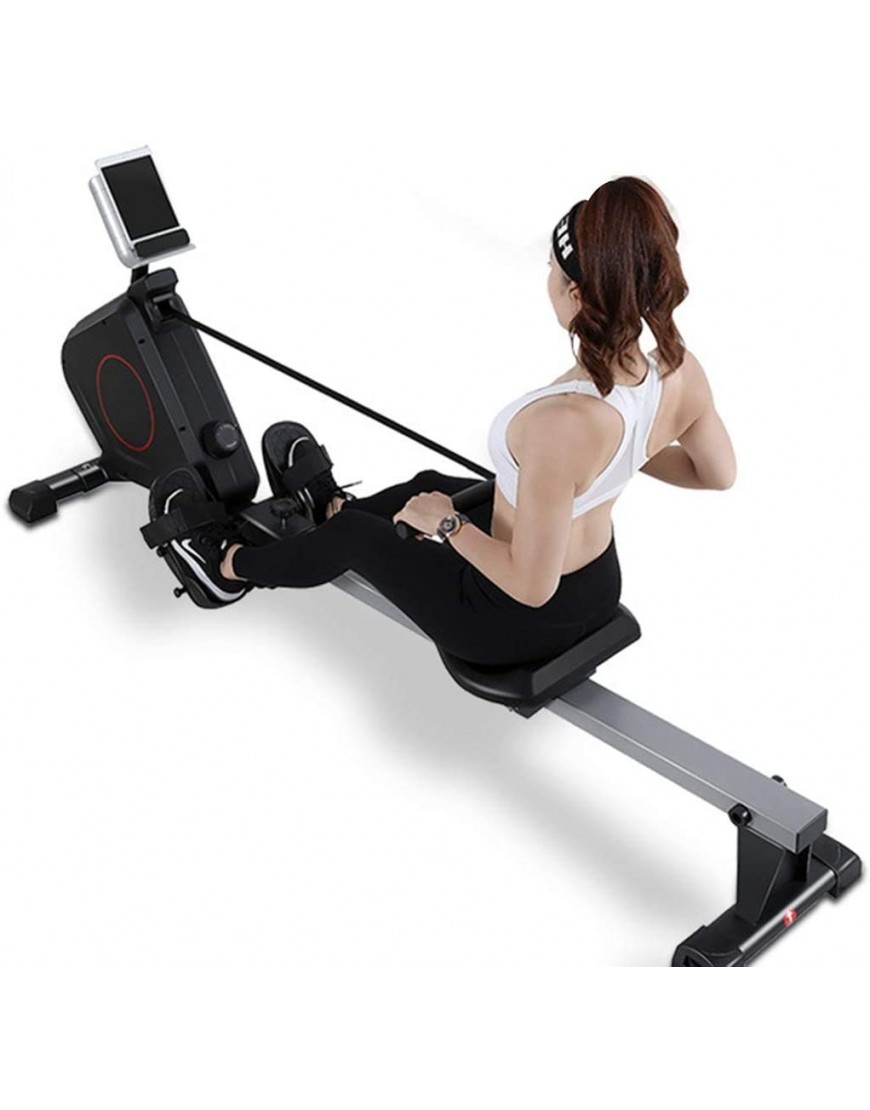 XYF Rudergerät Rudermaschine Multifunktionales Fitnessgerät Bauen Sie Muskeln Auf Formen Sie Ihren Körper Kann 120 Kg Tragen Color : Black Size : 197 * 48 * 82cm - BAXXBDJQ