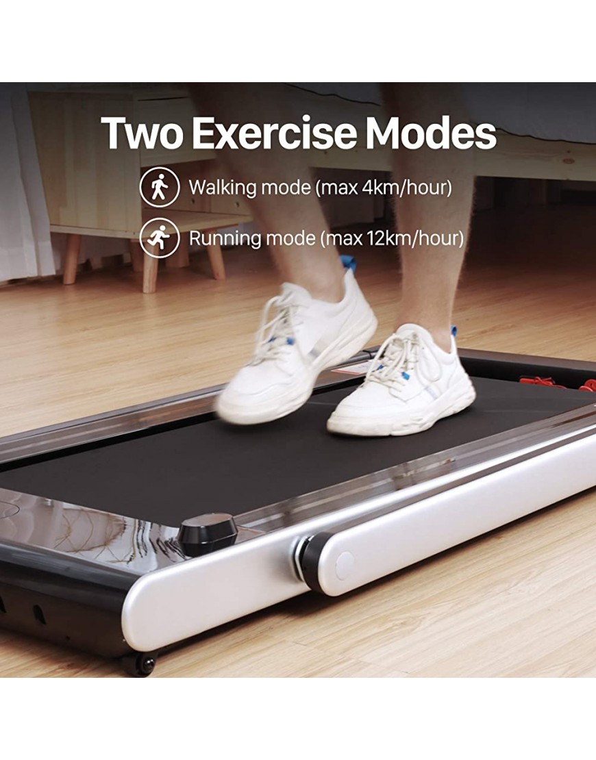 Mobvoi Home Laufband 12 km h faltbares elektrisches Laufband mit integriertem Bluetooth-Lautsprecher ferngesteuertes Lauf- und Laufband für Indoor-Fitnessübungen zu Hause Silber - BBTTFWKK