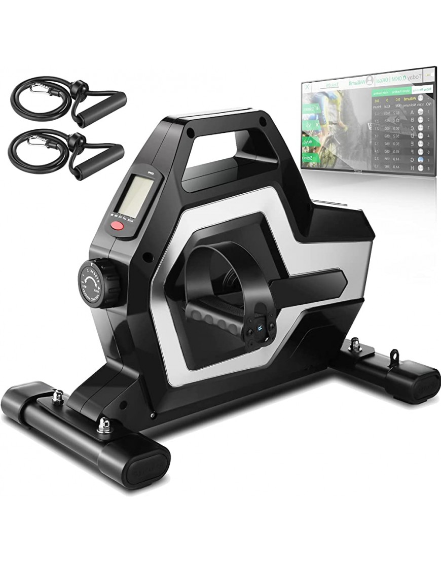 HIROLLOP Mini Heimtrainer Mini Fahrrad Heimtrainer mit LCD-Monitor Arm-und Beintrainer Pedal zuhause und im Bürotrainers - BCXUO8KQ