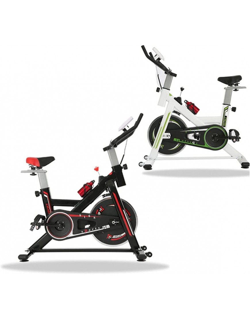 JiuErDP Fitnessbikes Heimtrainer Fahrrad,Spinning Bike Indoor Mit LCD-Anzeige Und Flaschehalter,Speedbike Indoor Max Gewichtskapazitat 150 Kg Color : Black - BHPCTQMK