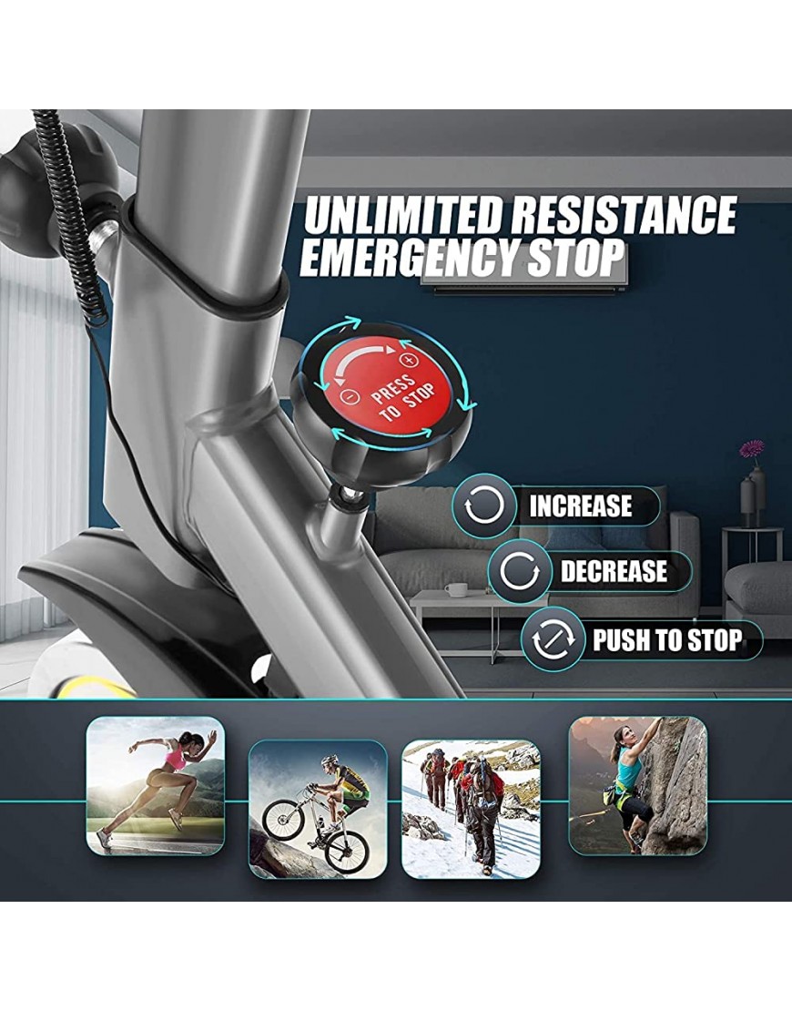 Profun Ergometer Heimtrainer Fitnessfahrrad 150 kg mit App-Verbindung 18 kg Schwungrad Fitnessbike mit Herzfrequenzsensoren - BOJQJ9MJ