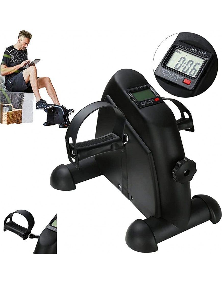SWANEW Mini Bike Mini-Heimtrainer mit LCD-Display Arm- und beintrainer Pedaltrainer für Muskelaufbau Ausdauertraining mit LCD-Bildschirmanzeige ideal für Senioren - BWYVXW48