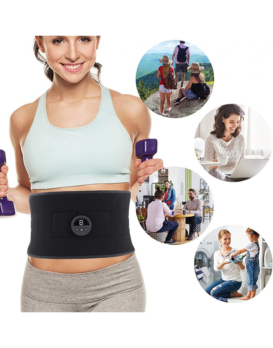 BAPRRJY Fitness-Bauchmuskel-Instrument Für Die Taillenformung Zu Hause ABS-Trainer-Muskelstimulator EMS-Muskelstimulator ABS-Toning-Gürtel Für Männer Und Frauen - BGSVC8WB